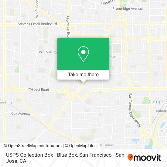 USPS Collection Box - Blue Box map