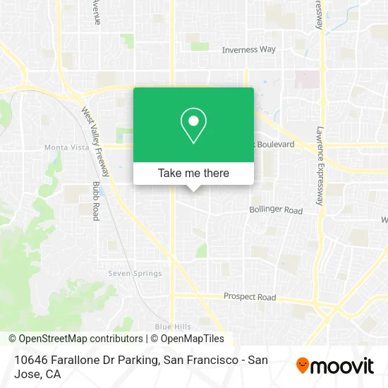 Mapa de 10646 Farallone Dr Parking