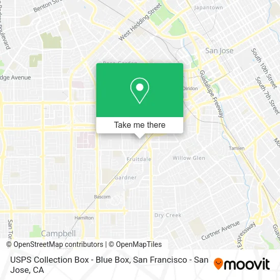 USPS Collection Box - Blue Box map