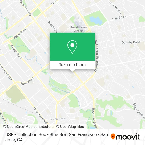 USPS Collection Box - Blue Box map