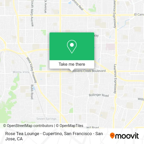 Rose Tea Lounge - Cupertino map