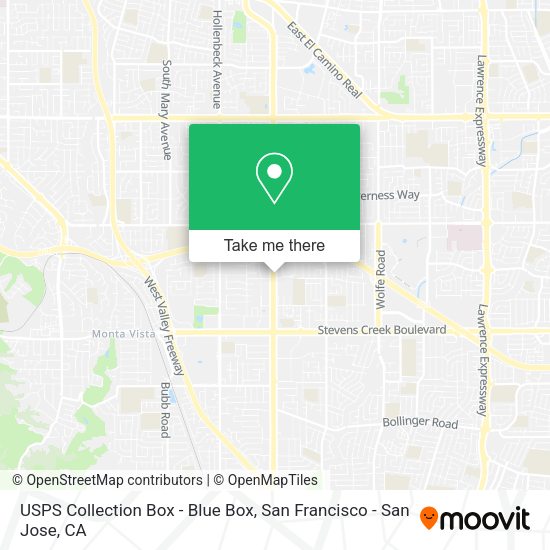 USPS Collection Box - Blue Box map