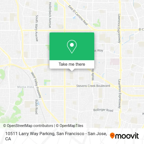 Mapa de 10511 Larry Way Parking