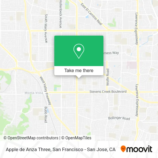 Mapa de Apple de Anza Three