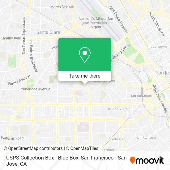 USPS Collection Box - Blue Box map