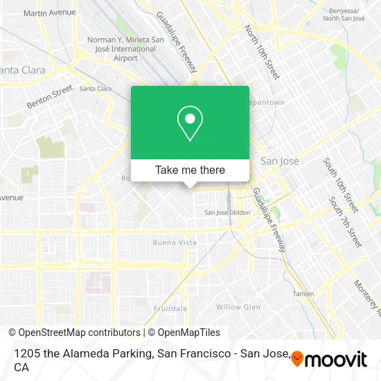 Mapa de 1205 the Alameda Parking