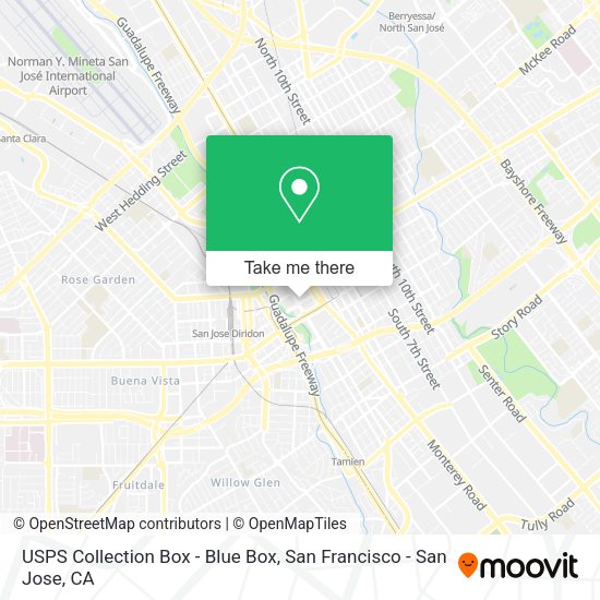 USPS Collection Box - Blue Box map