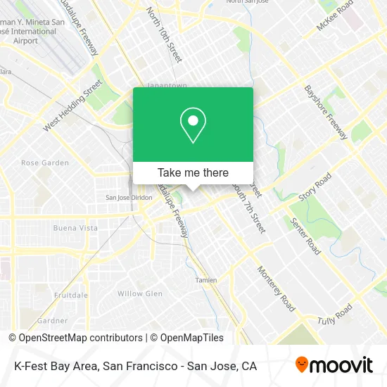 Mapa de K-Fest Bay Area