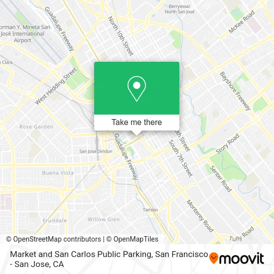 Market and San Carlos Public Parking map