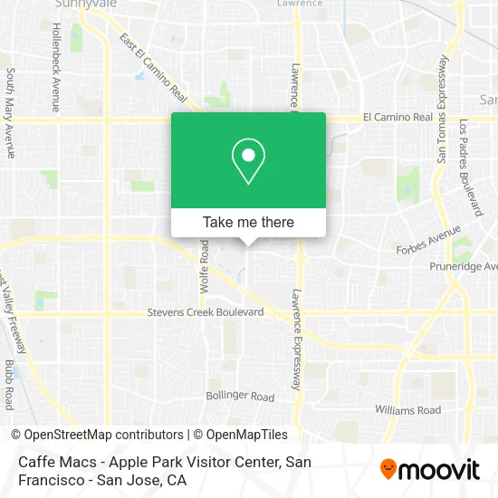 Caffe Macs - Apple Park Visitor Center map