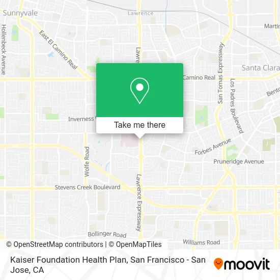 Kaiser Foundation Health Plan map