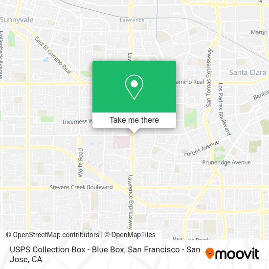 USPS Collection Box - Blue Box map