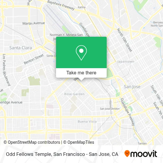 Odd Fellows Temple map