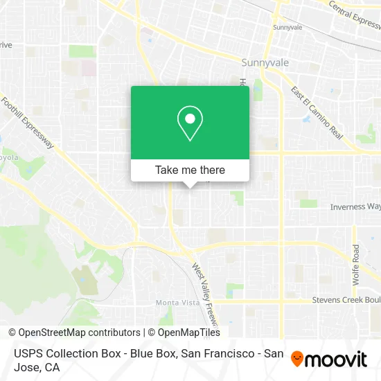 Mapa de USPS Collection Box - Blue Box
