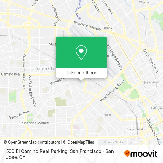 500 El Camino Real Parking map
