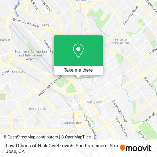 Mapa de Law Offices of Nick Cvietkovich