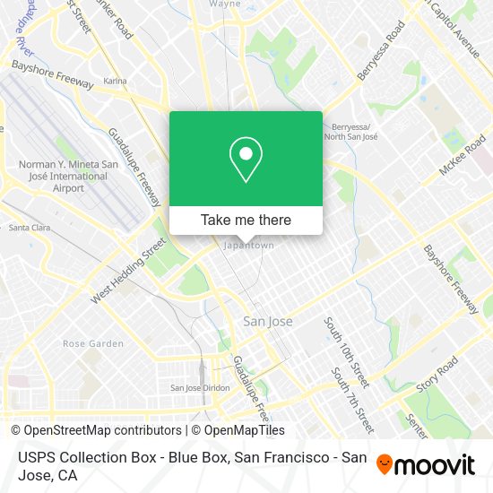 USPS Collection Box - Blue Box map