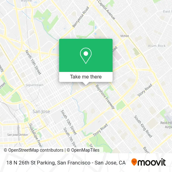 Mapa de 18 N 26th St Parking