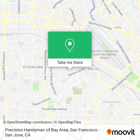 Precision Handyman of Bay Area map