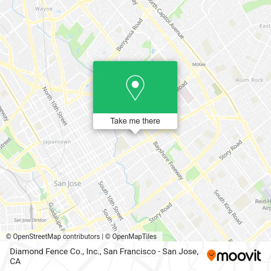 Mapa de Diamond Fence Co., Inc.