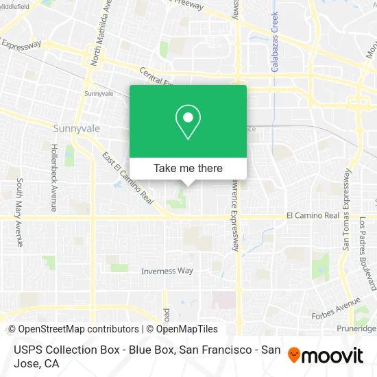 USPS Collection Box - Blue Box map
