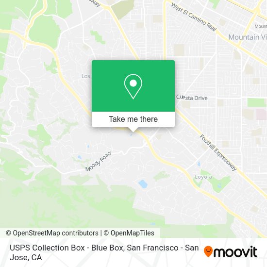 USPS Collection Box - Blue Box map