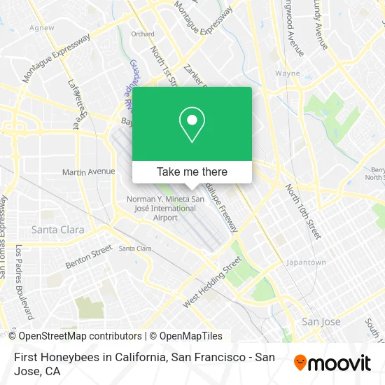 Mapa de First Honeybees in California