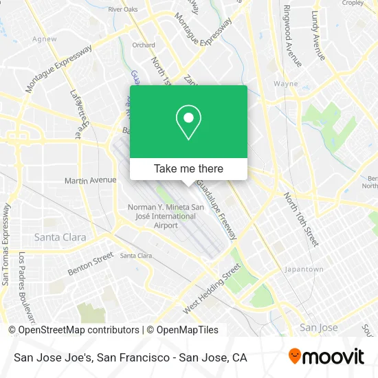 Mapa de San Jose Joe's