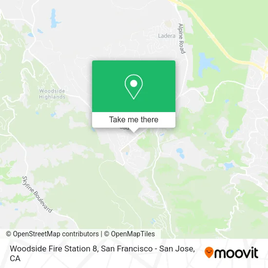 Mapa de Woodside Fire Station 8