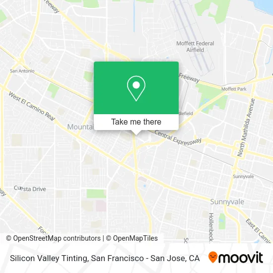 Silicon Valley Tinting map
