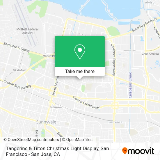 Mapa de Tangerine & Tilton Christmas Light Display