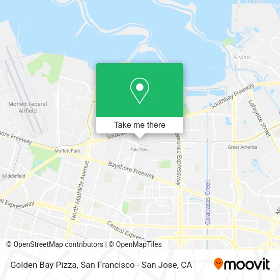 Golden Bay Pizza map
