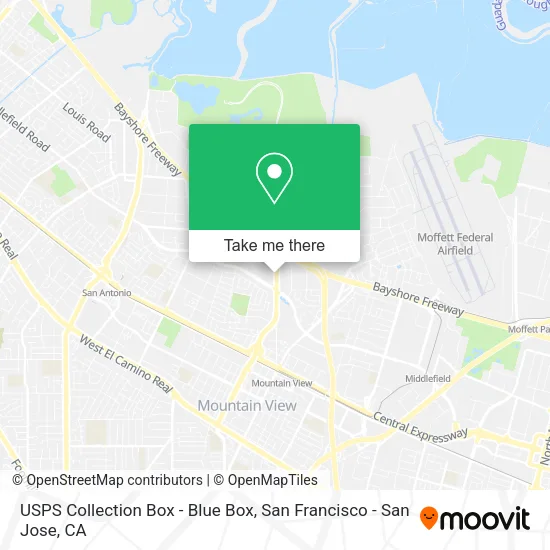 USPS Collection Box - Blue Box map