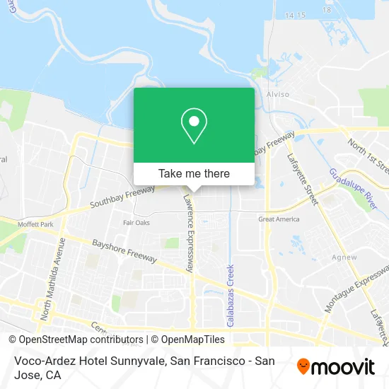 Voco-Ardez Hotel Sunnyvale map