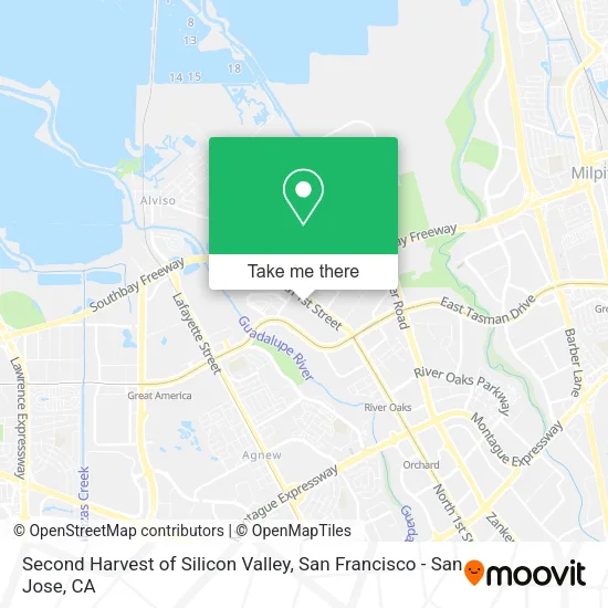 Mapa de Second Harvest of Silicon Valley