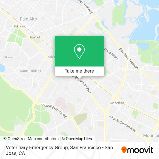Veterinary Emergency Group map