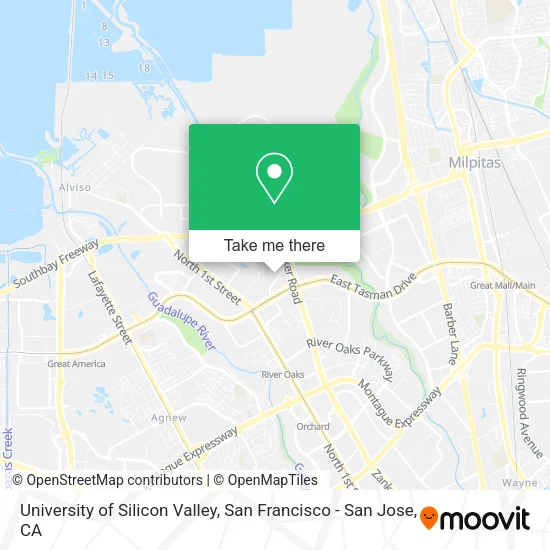 Mapa de University of Silicon Valley