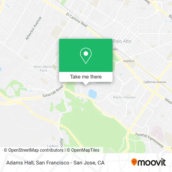 Mapa de Adams Hall