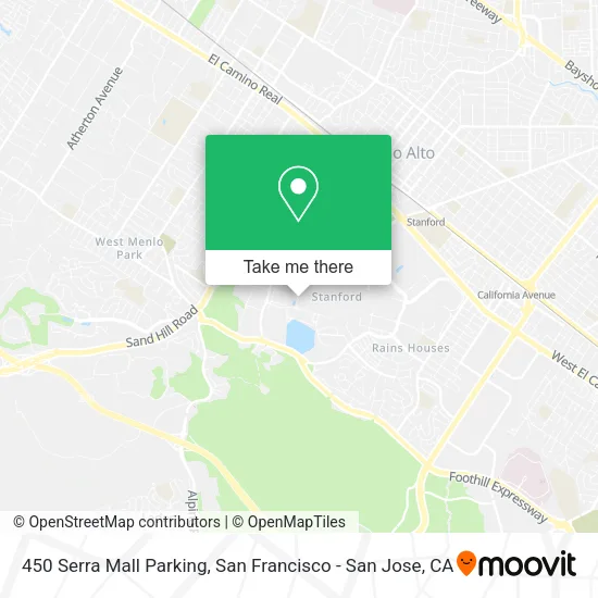 Mapa de 450 Serra Mall Parking