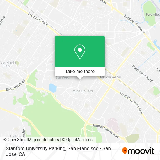 Mapa de Stanford University Parking