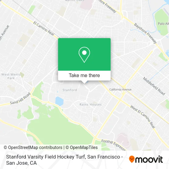 Stanford Varsity Field Hockey Turf map