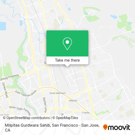 Mapa de Milpitas Gurdwara Sahib