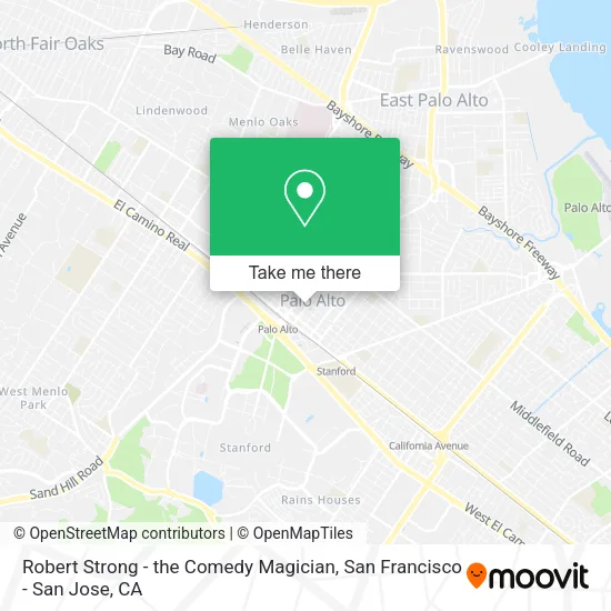 Robert Strong - the Comedy Magician map