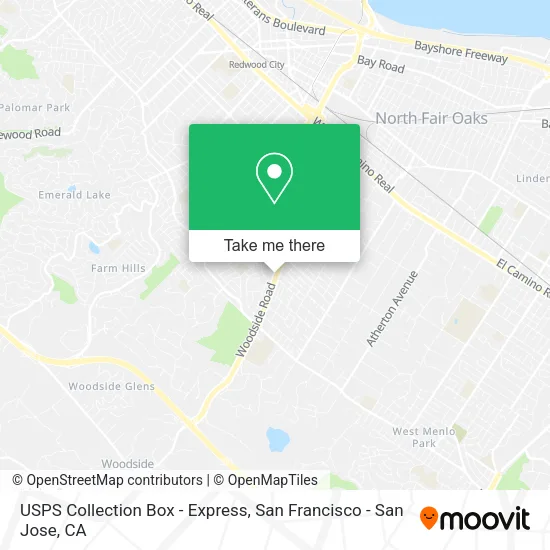 USPS Collection Box - Express map