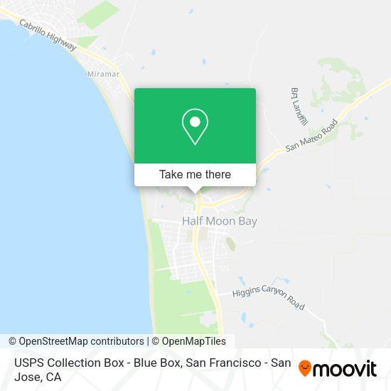 USPS Collection Box - Blue Box map