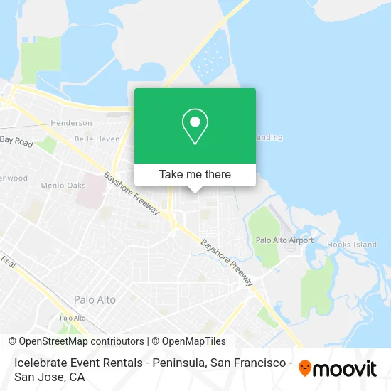 Mapa de Icelebrate Event Rentals - Peninsula