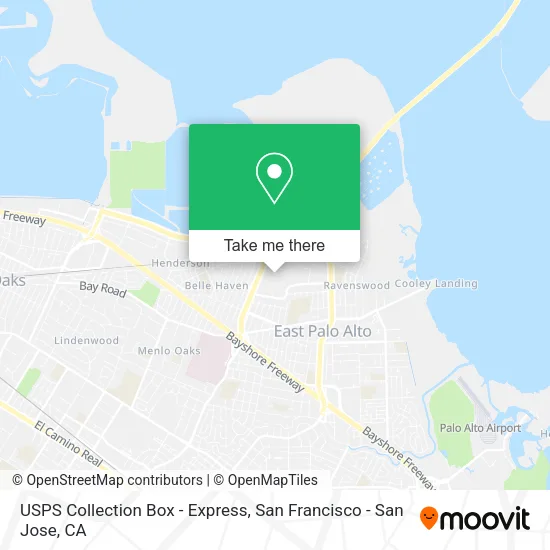 Mapa de USPS Collection Box - Express
