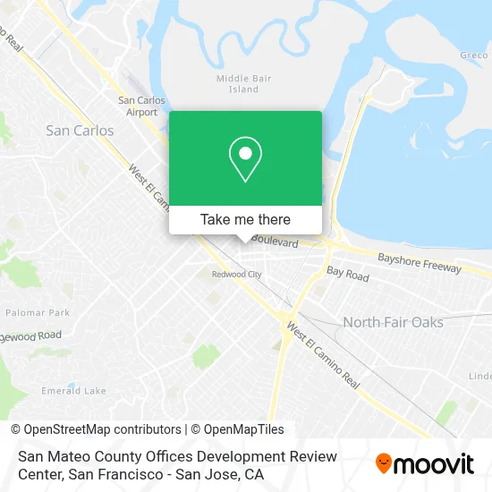 San Mateo County Offices Development Review Center map