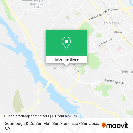 Mapa de Sourdough & Co San Mat