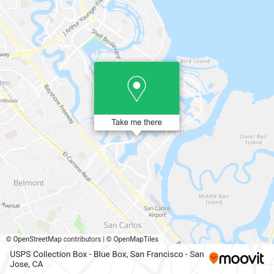 USPS Collection Box - Blue Box map